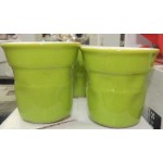 GREEN (VERT) CRUSHED LOOK EXPRESSO CUPS SET OF 6 $25.00